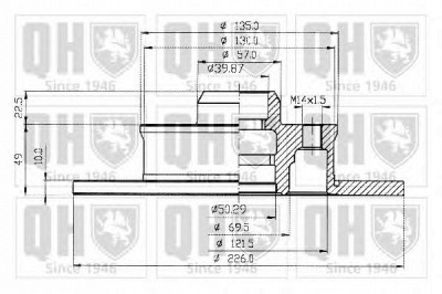 QUINTON HAZELL bdc3937 -  Тормозной диск
